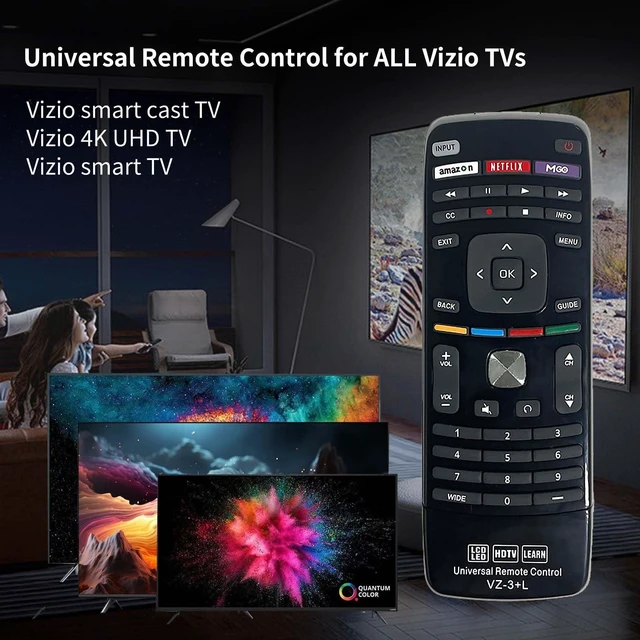 Alt view image 2 of 7 - Vizio Remote Control for All VIZIO Smart TV Compatible with D, E, M, P, V, PX Series with Learning 2 Pack