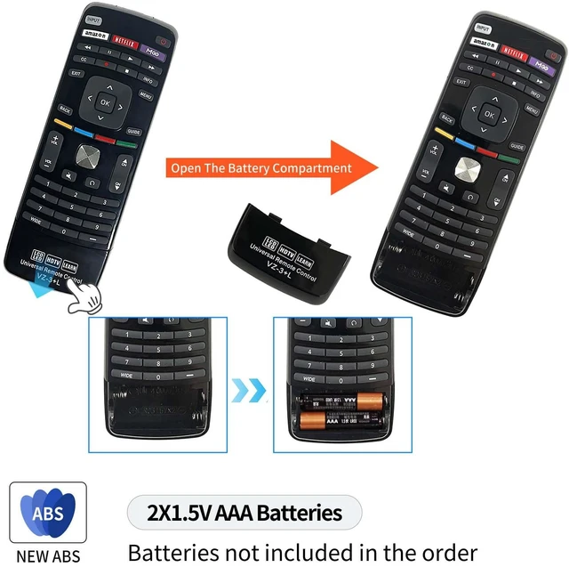 Alt view image 5 of 7 - Vizio Remote Control for All VIZIO Smart TV Compatible with D, E, M, P, V, PX Series with Learning 2 Pack