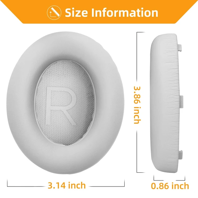 Alt view image 4 of 7 - Replacement Ear Pads for Bose 700 NC700, Memory Foam, Gray Ear Pads Cushions with Softer Protein Leather, Added Thickness for Bose 700 Wireless Noise Cancelling Headphones