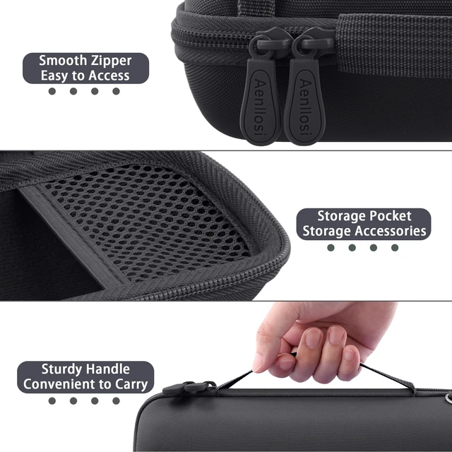Alt view image 2 of 7 - Hard Case for JBL Flip 7/6/5 Speaker, Black EVA case construction, Water-resistant design, Dust-resistant design, Protective case only