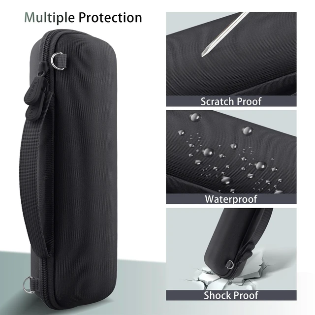 Alt view image 3 of 7 - Hard Case for JBL Flip 7/6/5 Speaker, Black EVA case construction, Water-resistant design, Dust-resistant design, Protective case only