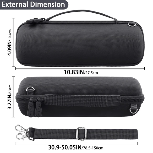 Alt view image 5 of 7 - Hard Case for JBL Flip 7/6/5 Speaker, Black EVA case construction, Water-resistant design, Dust-resistant design, Protective case only