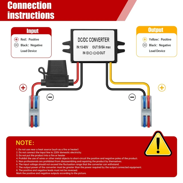 Alt view image 2 of 7 - Industrial IP67 Waterproof DC-DC Converter 10-60V to 5V 5A 25W - Solar/Truck/Marine Voltage Regulator, Suitable for Harsh Environments - Dustproof/Shockproof