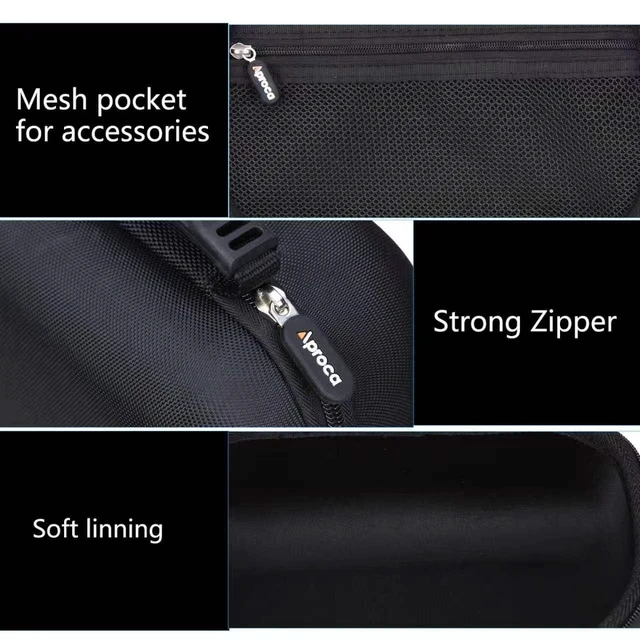 Alt view image 3 of 7 - Case for Audio-Technica ATH-M50X / ATH-M50XBT2 / ATH-M40x Headphones | Carrying Case, Hard EVA Bag, Zippered Mesh Pocket Stores Audio Cable, USB Charging Cable