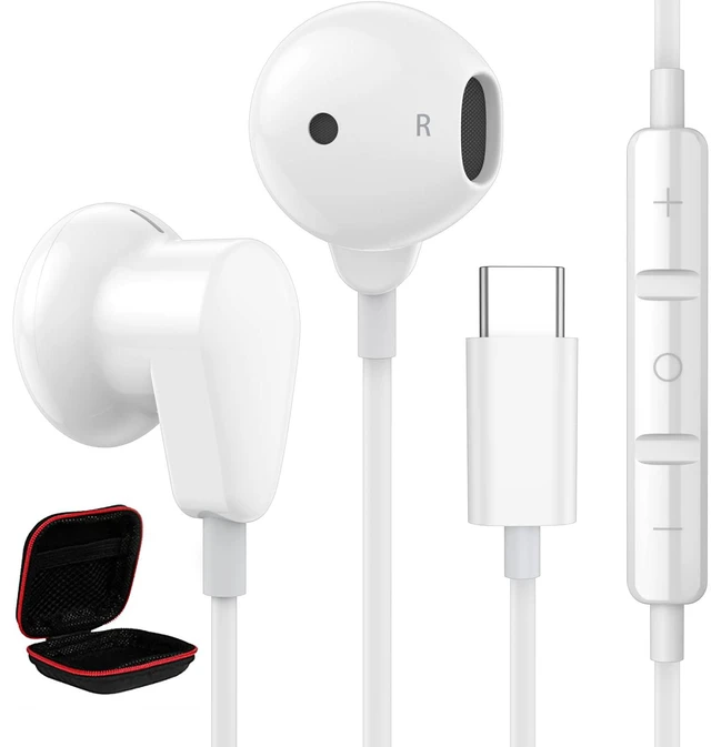 Main image of USB C Headphones for Samsung Galaxy S26 Ultra S25 S24 FE S23 S22 S21 USB Type C Earphones with Mic Wired Earbuds for iPhone 17 18 Pro Max Noise Isolation Headsets for Samsung Tab S9 S10 Ultra