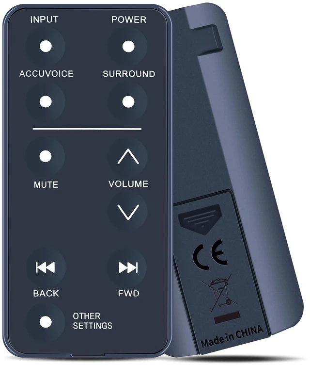 Main image of New Replacement Remote Control for ZVOX Accuvoice SoundBar TV Speaker AV157 AV203 AV120 AV200 AV257 AV355 AV357 SB380 SB400 SB500 SB700