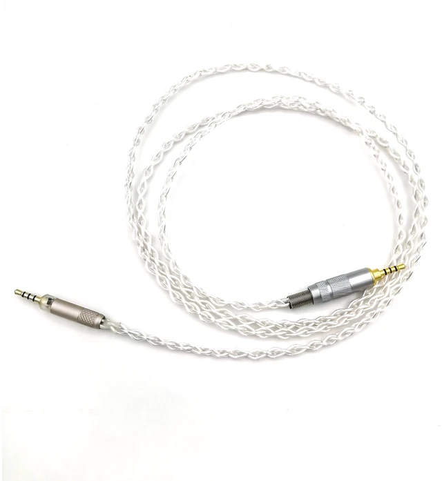 Main image of Replacement Audio Cable with 2.5mm TRRS Balanced Male Compatible with Sennheiser HD598, HD598 SE, HD599, HD560s, HD579 Headphones 6N OCC Copper Silver Plated Cord