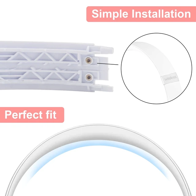 Alt view image 3 of 7 - Solo3 Headband Replacement Parts Accessories Solo2 Headband Repair Kit Compatible with Solo 3.0 Solo 2.0 Wireless Top HeadbandWhite