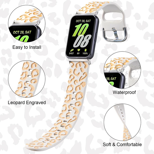Alt view image 2 of 6 - 3 Pack Lace Silicone Bands Compatible with Samsung Galaxy Fit 3,Adjustable Breathable Replacement Straps Soft Wristbands for Women Men