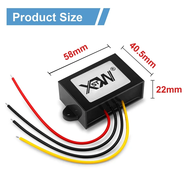 Alt view image 3 of 7 - DC/DC Converter Regulator 36V 48V Step Down to 12V 4A 48W Reducer Buck Power Converter Waterproof Module Transformer for Golf Cart Club Car