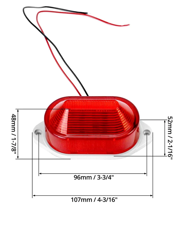 Alt view image 6 of 7 - 2 Pack AC 110V-250V Industrial Strobe Siren, 110dB Red Warning Light & Sound