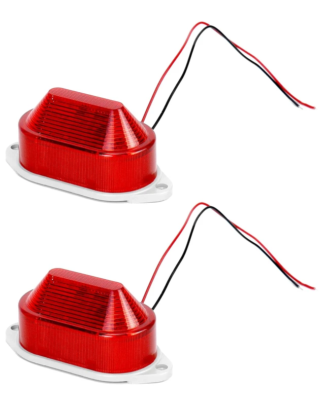 Alt view image 7 of 7 - 2 Pack AC 110V-250V Industrial Strobe Siren, 110dB Red Warning Light & Sound