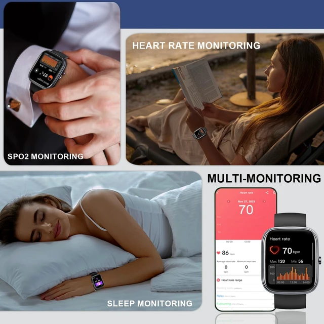 Alt view image 5 of 7 - Smart Watch for Men Women (Answer/Make Call), 2025 New 1.91" HD SmartWatch, Fitness Watch with 120+ Sport Modes, IP68 Waterproof, Heart Rate/Sleep Monitor, Pedometer, Activity Tracker for Android iOS