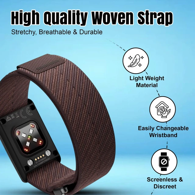Alt view image 2 of 7 - Breathable Nylon Replacement Watch Band Compatible with Polar Loop Lightweight, Ideal for All Weather Use Sport Strap with Adjustable Hook & Loop Closure