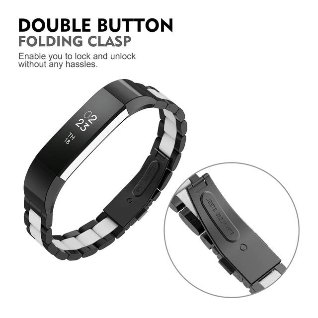 Alt view image 3 of 7 - Compatible with Alta Bands Metal, Special Edition Replacement for Alta HR Stainless Steel Bands Adjustable Accessory Wristband Small Large for Alta Bracelet Women Men