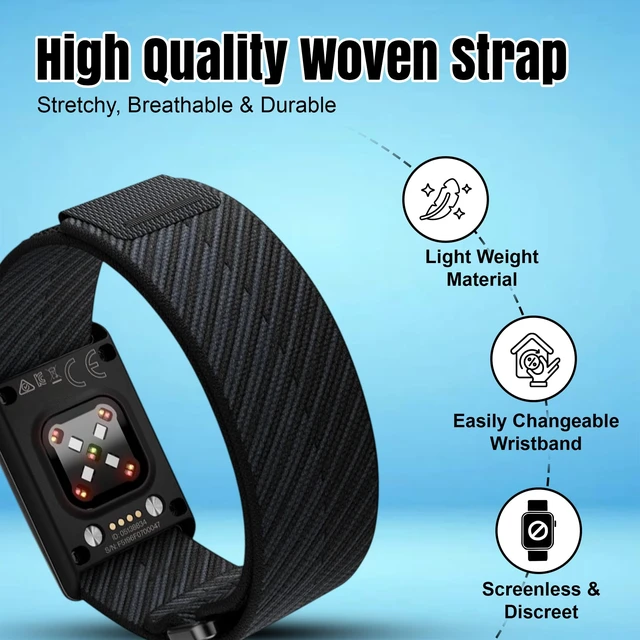 Alt view image 2 of 7 - Breathable Nylon Replacement Watch Band Compatible with Polar Loop Lightweight, Ideal for All Weather Use Sport Strap with Adjustable Hook & Loop Closure