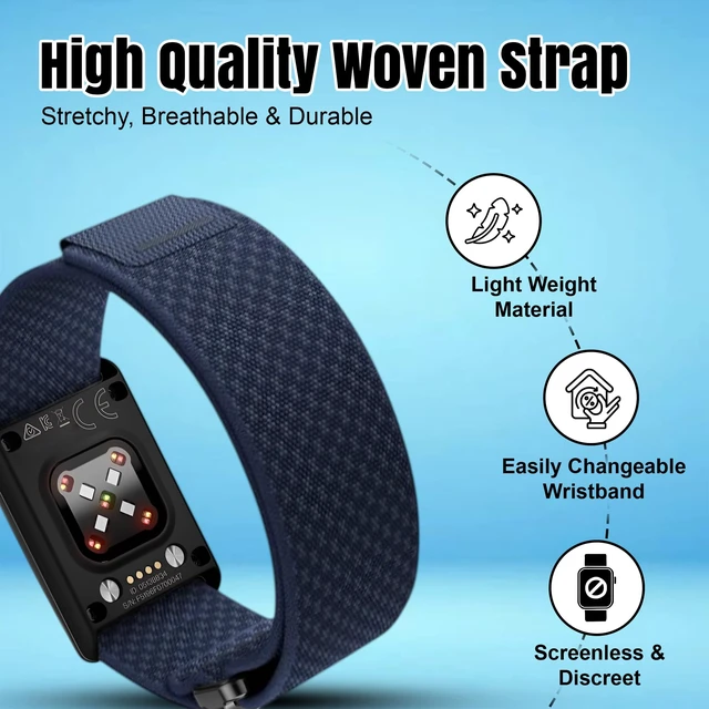 Alt view image 2 of 7 - Breathable Nylon Replacement Watch Band Compatible with Polar Loop Lightweight, Ideal for All Weather Use Sport Strap with Adjustable Hook & Loop Closure