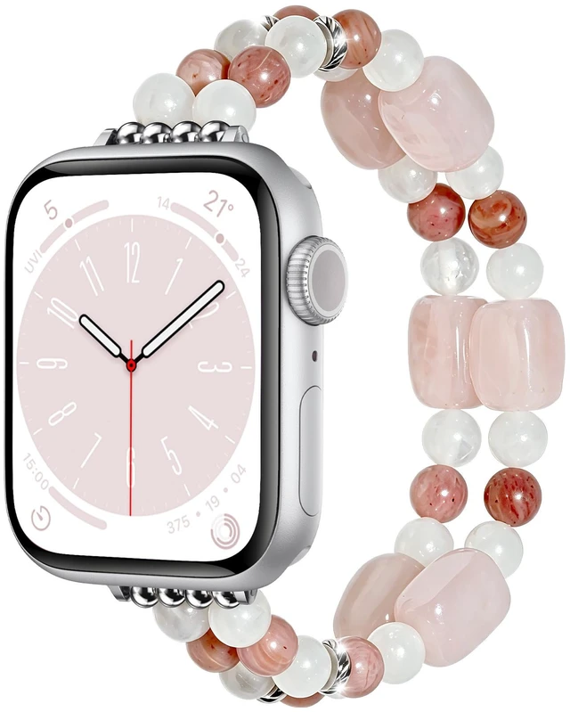 Main image of Natural Stone Stretch Watch Band Compatible with Apple Watch for Women