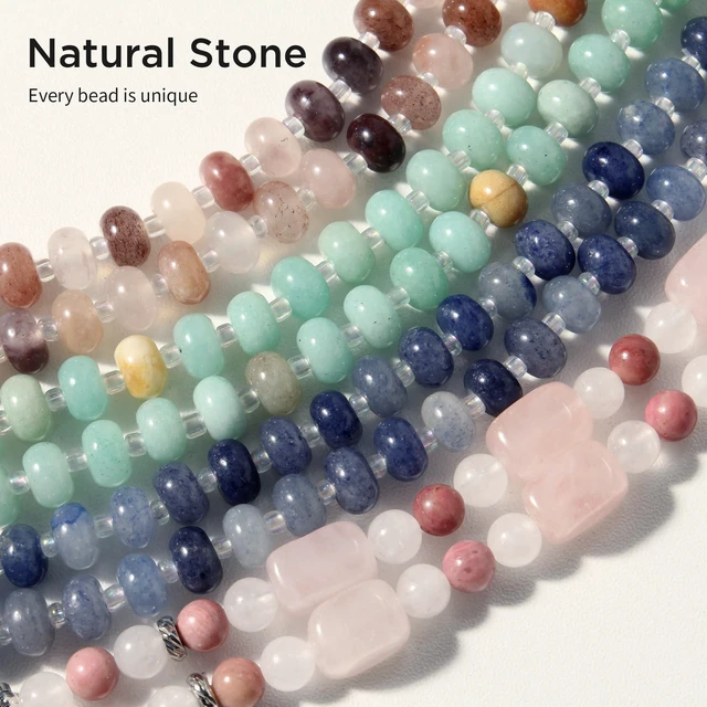 Alt view image 2 of 7 - Natural Stone Stretch Watch Band Compatible with Apple Watch for Women