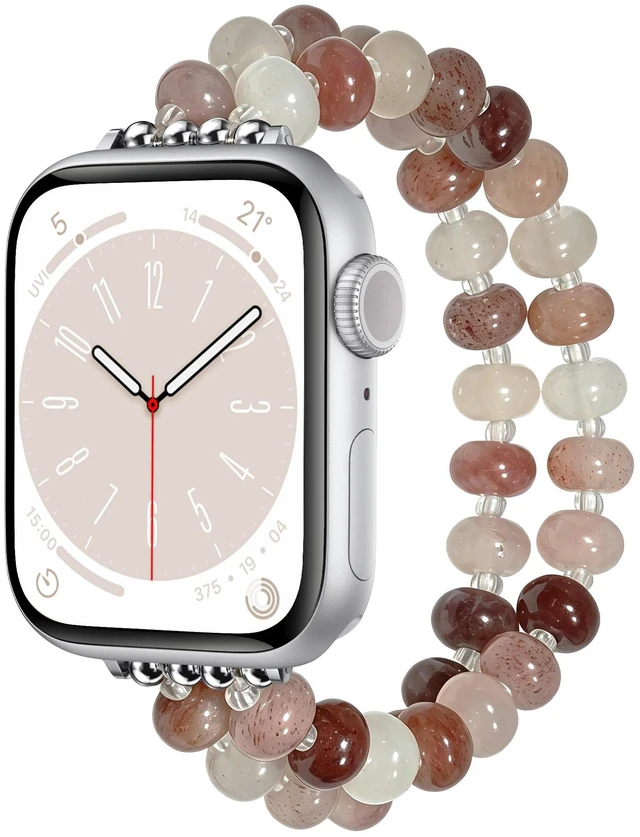 Main image of Natural Stone Stretch Watch Band Compatible with Apple Watch for Women