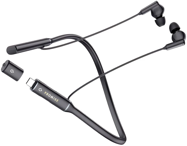Main image of A12 Neckband Bluetooth Earbuds with Built-in Type-C Charging Adapter,60H Playtime Fast Charging Wireless Headphones,3 EQ Audio Modes,Clear Call Mic(Not ANC)Magnetic Around-The-Neck Fit,Silver