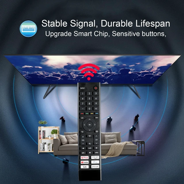 Alt view image 4 of 7 - Universal TV Remote Control Compatible with All Hisense 4K UHD Android Smart TV