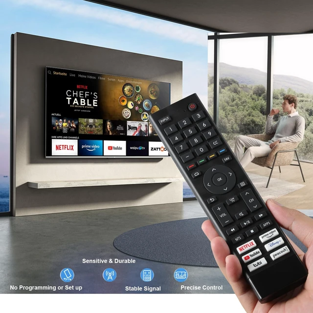 Alt view image 3 of 7 - Universal TV Remote Control Compatible with All Hisense 4K UHD Android Smart TV