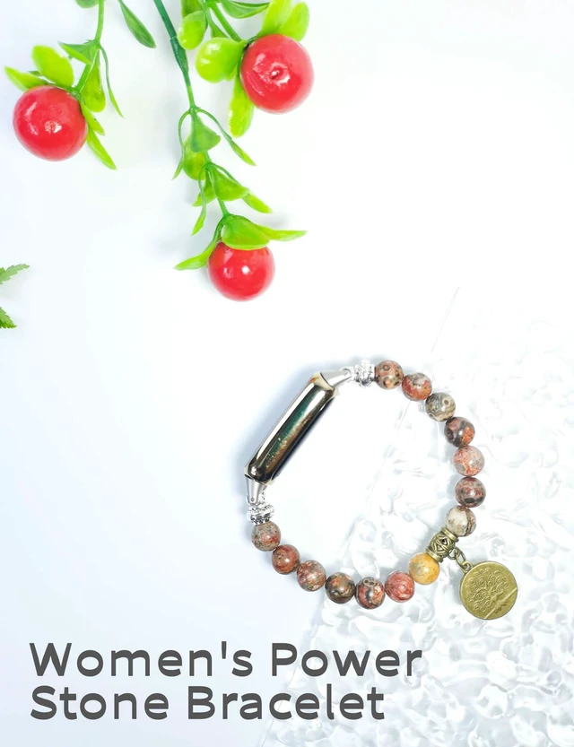 Alt view image 4 of 7 - Compatible with Fitbit Luxe Band Agate Natural Gemstone Beads Boho Bracelet for Women Energy Stones Healing Crystal Chakra Tree of Life Orangestone 6"-6½"