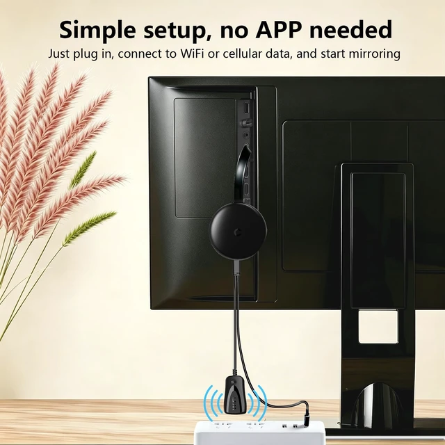 Alt view image 6 of 6 - Wireless Display Dongle Full HD Screen Mirroring Adapter Dual Band WiFi Screen Share Receiver Phone Laptop Video Audio Casting
