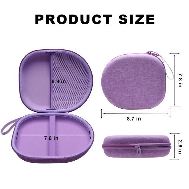 Alt view image 7 of 7 - Hard Case for Sony WH-CH720N WH-CH520 WH-CH730N WH-CH530 Headphones,Purple Travel Case for JBL/JLabBERIBES/TOZO/KVIDIO/Soundcore Q20 Q20i Q30 Headphones, Headphone Case Hard Shell