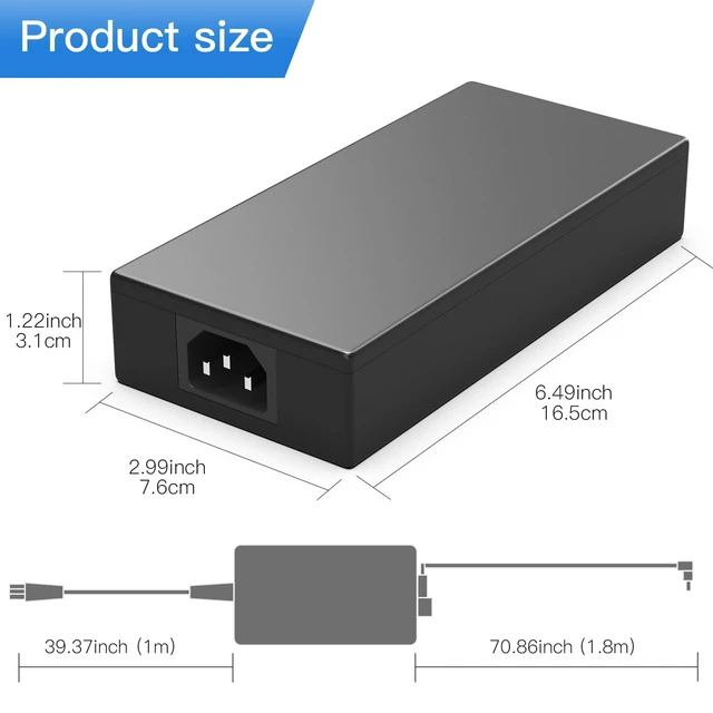 Alt view image 5 of 5 - 180W ADP-180TB H AC Adapter Fit for Asus ROG Zephyrus GA502DU GA502D GA502 GA502IU GA401 GA401I GA401II GA401IV TUF Gaming Laptop Charger F15 F17 FX505D FX505G Laptop Power Supply Charger