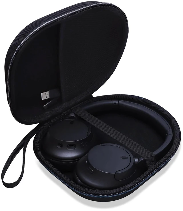 Main image of Hard Case for Sony WH-CH720N CH520 WH-CH730N CH530 Headphone,Black Travel Case for JBL/JLabBERIBES/TOZO/KVIDIO/Soundcore Q20 Q20i Q30 Headphones, Headphone Case Hard Shell