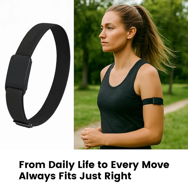 Alt view image 6 of 6 - Elastic Bicep Arm/Ankle Strap with Protective Case - Soft Breathable Adjustable Loop, Compatible with WHOOP 5.0 Band