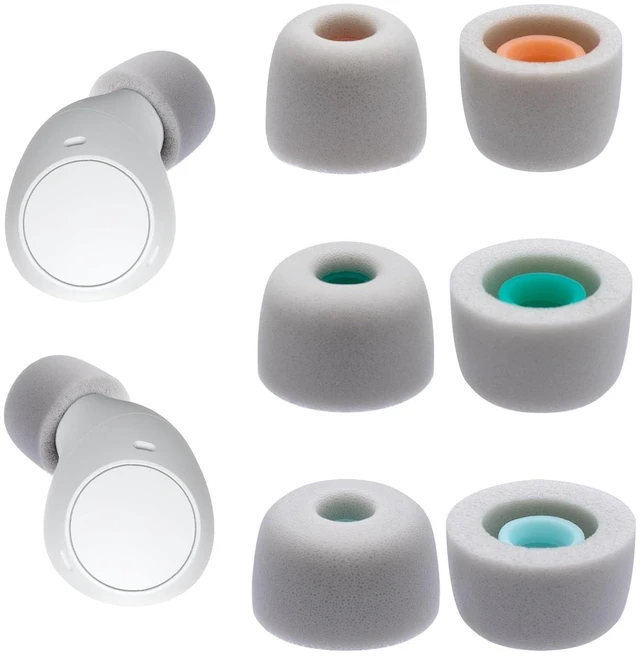Main image of Foam Ear Tips Replacement for Sony WF-C700N/ 710N/ C510/ C500, Gray Memory Foam Eartips, 3 Pairs (S/M/L)