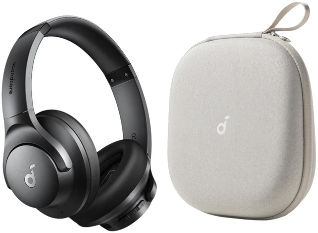 Main image of by Q20i Hybrid Active Noise Cancelling Headphones, with Headphones Case, Wireless Over-Ear Bluetooth, 40H Long ANC Playtime, Hi-Res Audio, Big Bass, Customize via an App