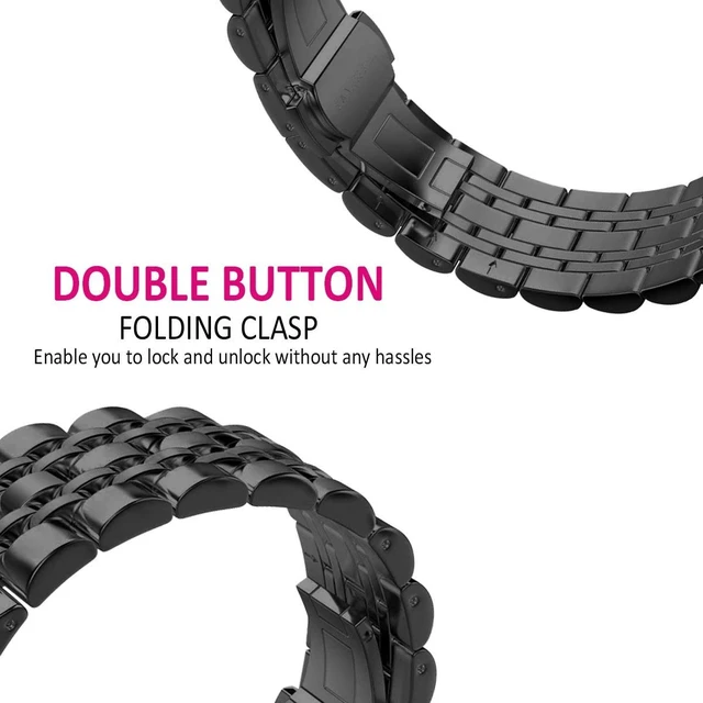 Alt view image 3 of 7 - Stainless Steel Bands Compatible with Samsung Galaxy Watch Ultra 47mm(2025/2024), No Gap Metal Replacement Classic Wristband for Men