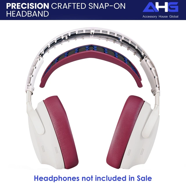 Alt view image 5 of 7 - QC Ultra Replacement Ear pad and Headband Pad Kit Cushion Compatible with Bose QuietComfort Ultra Wireless Headphones (Deep Plum). Easy DIY Fit Premium Materials