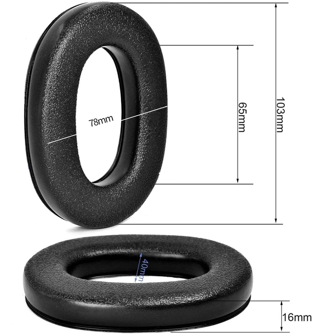 Alt view image 5 of 7 - 2-Pair Ear Muffs Earpads for 3M WorkTunes Connect Headphones, Earplugs Earbuds Shooting Ear Protection Foam Ear Cushion Hearing Protector, Noise Cancelling Ear Muffs