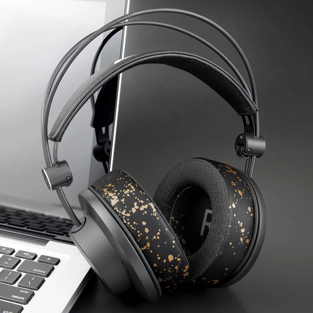 Alt view image 2 of 7 - Earpads Replacement for AKG Pro Audio K845 K845BT K545 K540 K275 K267 K245 K182 K167 Headphones, Ear Pads Cushions with Noise Isolation Foam - 90mm MF Black Gold