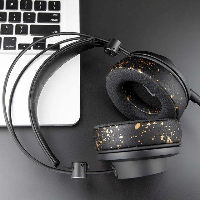 Alt view image 7 of 7 - Earpads Replacement for AKG Pro Audio K845 K845BT K545 K540 K275 K267 K245 K182 K167 Headphones, Ear Pads Cushions with Noise Isolation Foam - 90mm MF Black Gold