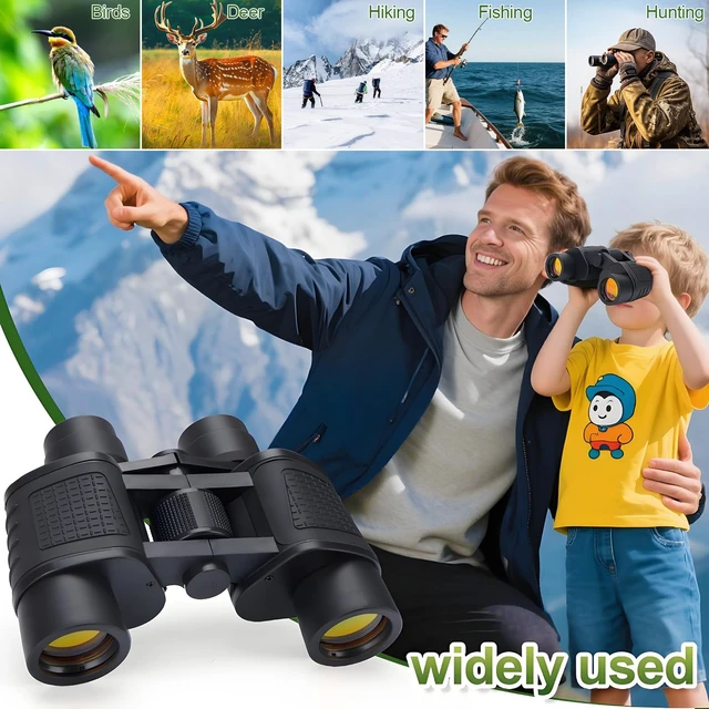 Alt view image 7 of 7 - Binoculars for Bird Watching for Adults and Kids Waterproof HD Binocular Professional with Low Light Night Vision High Powered Mini Binoculares for Hunting Concert Theater Camping (80 * 80)