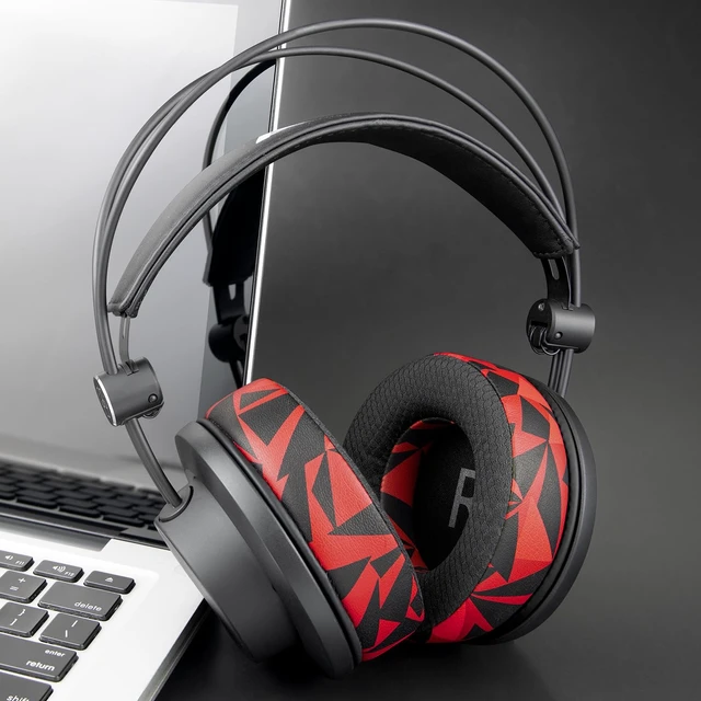 Alt view image 2 of 7 - Earpads Replacement for AKG Pro Audio K845 K845BT K545 K540 K275 K267 K245 K182 K167 Headphones, Ear Pads Cushions with Noise Isolation Foam - 90mm MF Red Storm