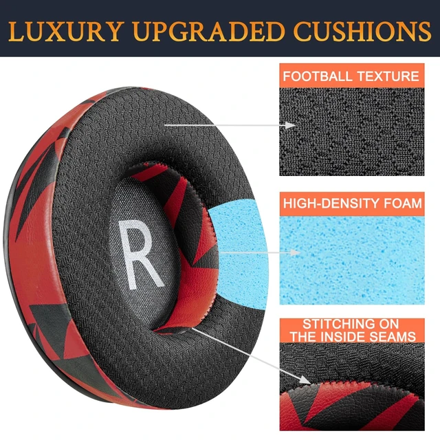 Alt view image 4 of 7 - Earpads Replacement for AKG Pro Audio K845 K845BT K545 K540 K275 K267 K245 K182 K167 Headphones, Ear Pads Cushions with Noise Isolation Foam - 90mm MF Red Storm