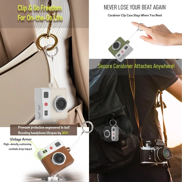 Alt view image 6 of 7 - for Airpods 4 Case Cover with Magnetic Anti-Lost Straps & Cleaning Kit, Shockproof Silicone Camera Protector for Airpod 4th Generation Cases Wireless Charging with Keychain Accessories