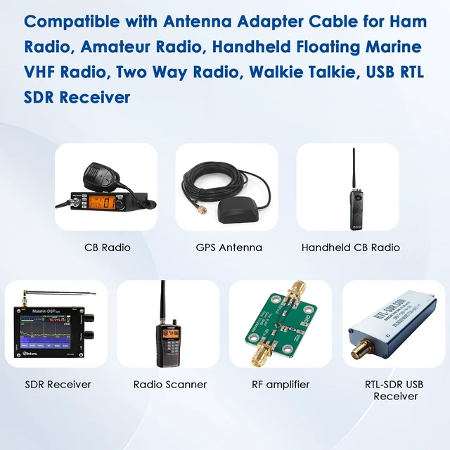 Alt view image 6 of 6 - SMA Male to SO239 RG316 Cable 1FT 2PCS- SMA Male to SO239 UHF Female Antenna Cable - High Performance Low Loss - for Ham Radio, CB Radio, Antenna, Receiver, Transmitter