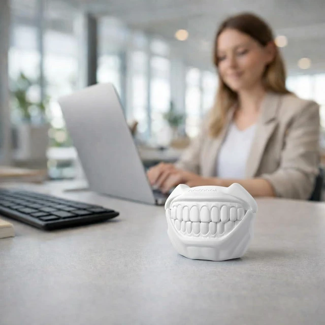 Alt view image 5 of 7 - Silicone Case for AirPods 5 and AirPods 4, Cool Teeth Design, White Compatible with AirPods 5 (2026) & 4 (2024), Cute Case Cover, MagSafe Charging
