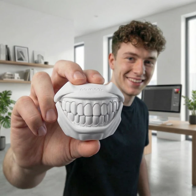 Alt view image 6 of 7 - Silicone Case for AirPods 5 and AirPods 4, Cool Teeth Design, White Compatible with AirPods 5 (2026) & 4 (2024), Cute Case Cover, MagSafe Charging