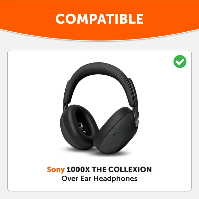 Alt view image 2 of 7 - SweatZ 1000X - Sweat Covers Compatible with Sony 1000X THE COLLEXION Washable Silicone Earpad Covers for Workouts by Wicked Cushions Sweatproof, Reusable and Tool-Free Black