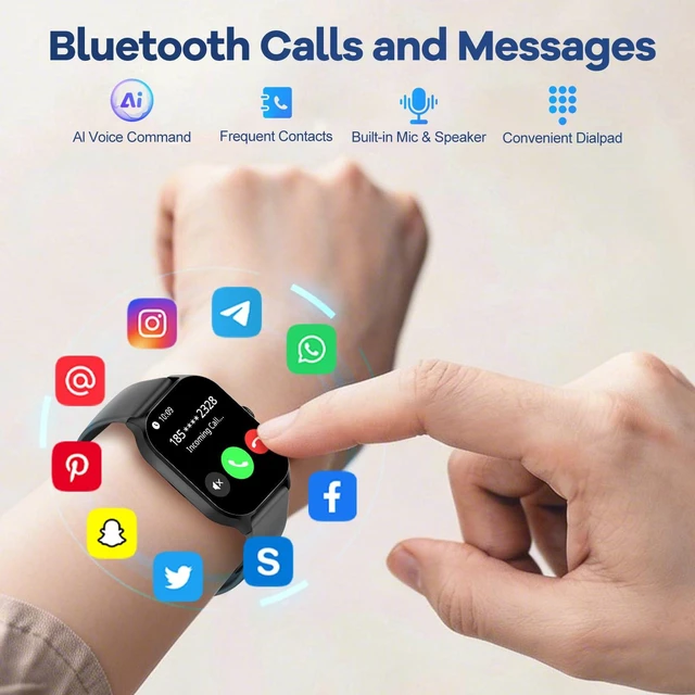 Alt view image 3 of 7 - Smart Watch for Men Women, 2.01-Inch Screen, 700mAh Battery Bluetooth 5.3 calls, DIY Dial, 120+ sports modes, Running Watch with Step Counter Heart Rate Sleep Monitor for iOS Android