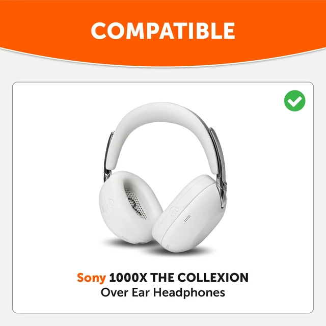 Alt view image 2 of 7 - SweatZ 1000X - Sweat Covers Compatible with Sony 1000X THE COLLEXION Washable Silicone Earpad Covers for Workouts by Wicked Cushions Sweatproof, Reusable and Tool-Free Platinum